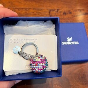 SWAROVSKI Crystal Shiny Disco Ball Keychain Key Ring THRILL Multicolour